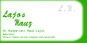lajos mauz business card